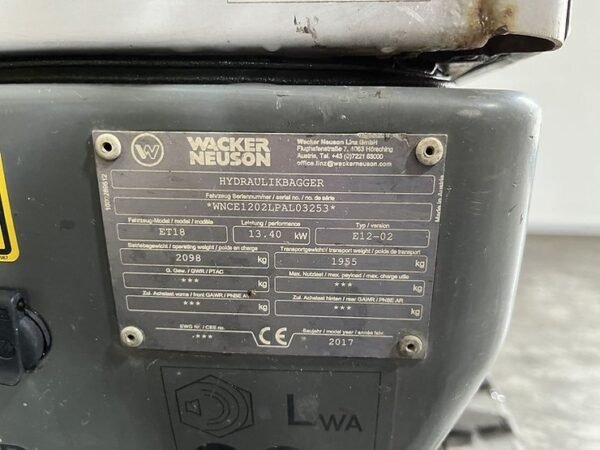 Wacker Neuson ET18 + 3 GODETS – Image 6