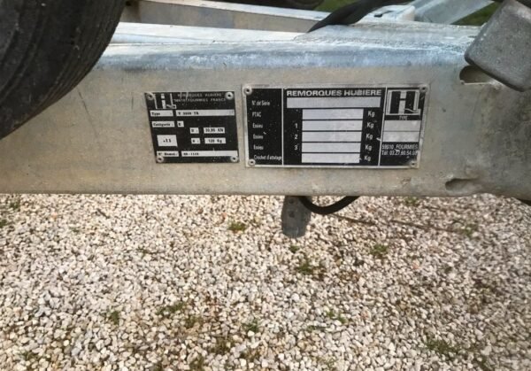 Remorque porte engins Hubiere / 3.5 T – Image 5