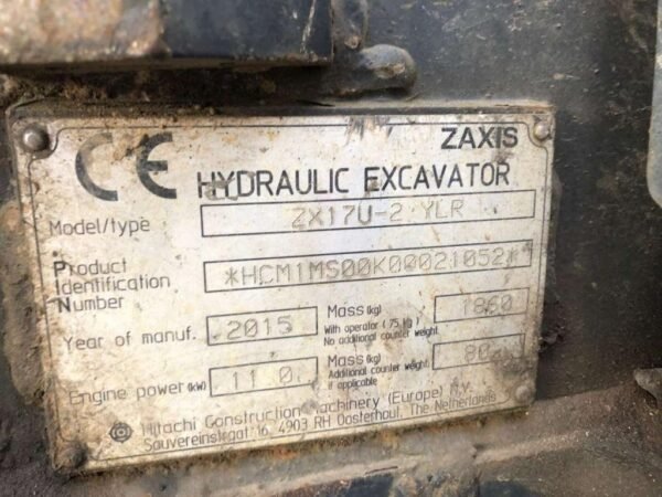 HITACHI ZX17U-2 YLR – Image 24