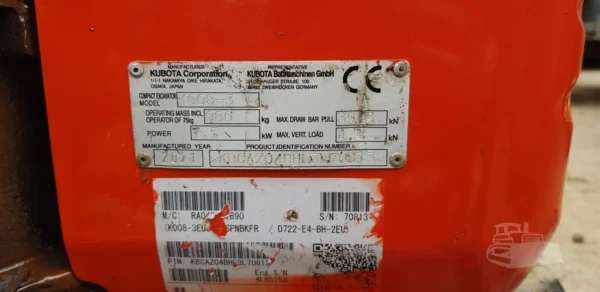 KUBOTA K008-3 + 3 GODETS – Image 5