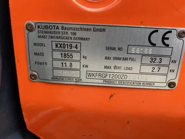 Kubota : KX019-4 – Image 7